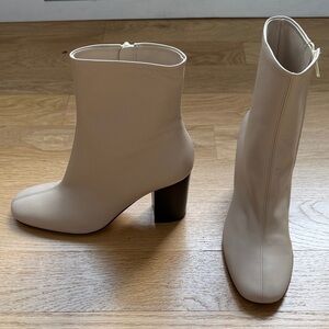 Theory Women’s Cream Heeled Boots